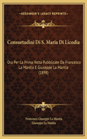 Consuetudini Di S. Maria Di Licodia