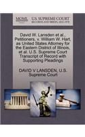 David W. Lansden Et Al., Petitioners, V. William W. Hart, as United States Attorney for the Eastern District of Illinois, Et Al. U.S. Supreme Court Transcript of Record with Supporting Pleadings