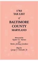 1783 Tax List of Baltimore County