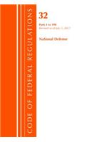 Code of Federal Regulations, Title 32 National Defense 1-190, Revised as of July 1, 2017: (Code of Federal Regulations, Title 32 National Defense)