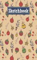 Sketchbook: 8.5 x 11 Notebook for Creative Drawing and Sketching Activities with Christmas Toys Themed Cover Design