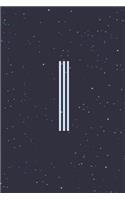 I: Letter I Initial Monogram Notebook - Space Monogrammed Blank Lined Note Book