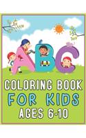 ABC Coloring Book for Kids Ages 6-10