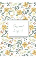 Floral Password Logbook with Tabs