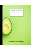 avocado concept Composition Notebook