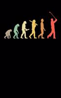 Golfer Notebook: Retro Golf Evolution 6 x 9 Lined Ruled Journal Gift For Golfers & Golf Players (108 Pages)
