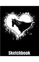 Sketchbook: Horse Sketch Book with Blank Paper for Drawing Painting Creative Doodling or Sketching - 8.5 x 11 inch 120 pages Notebook - Horses Lover Journal And