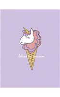 Believe in unicorn: Unicorn on purple cover and Lined pages, Extra large (8.5 x 11) inches, 110 pages, White paper(5 Unicorn on Purple Notebook)