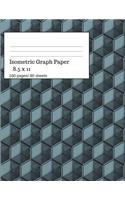 Isometric Graph Paper: Isometric Graph Paper Notebook Ideal for Architecture, Landscaping 3D Designs and Geometry. 8.5x11 Size, 160 Pages/ 80 Sheets. Dark Theme