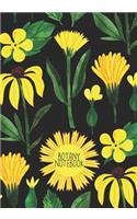 Botany Notebook: A Floral Composition Book for Botany Lovers, 140 Pages, 7 X 10 Inches, College Ruled