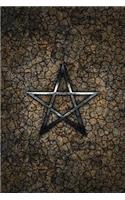 Monogram Pentagram (Neopaganism) Notebook: Blank Journal Diary Log