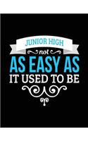 Junior High Not As Easy As It Used To Be