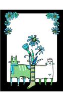 My Big Fat Journal Notebook For Cat Lovers Funny Cats In Socks With Flowers 7: Jumbo Sized Ruled Notebook Journal - 300 Plus Lined and Numbered Pages With Index For Journaling, Writing, Planning and Doodling In Large 8.5 by 11 (66 Jumbo Lined Journal Series 3)