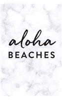 Aloha Beaches: Daily Monthly & Weekly Academic Student Planner - 2018-2019: Marble, August 2018 - July 2019, 6" x 9"