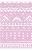 Aztec Design Notebook: Candy Pink: Notebook 6 X 9: Notebook 250 Pages