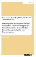 Erstellung eines Marketingberichts über verschiedene Unternehmenstypen der Gesundheitsbranche in einer Stadt als Entscheidungsgrundlage für eine Investorengruppe