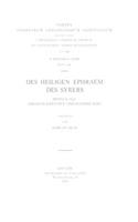 Des heiligen Ephraem des Syrers Hymnen auf Abraham Kidunaya und Julianos Saba: V.(323 Corpus Scriptorum Christianorum Orientalium)