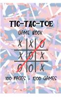 Tic Tac Toe Game book: 100 Pages - 1200 Games with scorecard, 6'' x 9'' in, Tic Tac Toe game for kids and adults while traveling, Family activity book