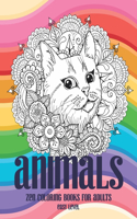 Zen Coloring Books for Adults - Animals - Easy Level
