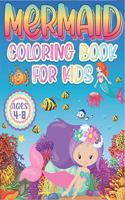 Mermaid Coloring Book for Kids Ages 4-8