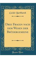 Drei Fragen nach dem Wesen der Brüdergemeine (Classic Reprint)