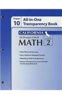 California Math Course 2 All-In-One Transparency Book, Chapter 10