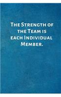 The Strength of the Team is each Individual Member.