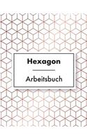 Hexagon Arbeitsbuch: 108 Seiten - Hexagon Raster