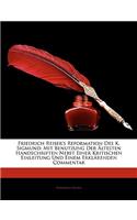 Friedrich Reiser's Reformation Des K. Sigmund