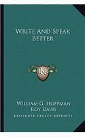 Write and Speak Better