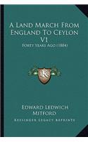 Land March from England to Ceylon V1