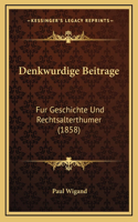 Denkwurdige Beitrage