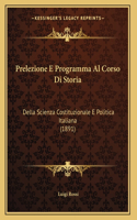 Prelezione E Programma Al Corso Di Storia