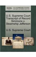 U.S. Supreme Court Transcript of Record Simmons V. Steamship Jefferson