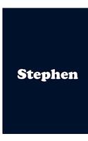 Stephen - Dark Blue Personalized Notebook / Journal / Extended Lined Pages / Soft Matte Cover: An Ethi Pike Collectible: Custom Names