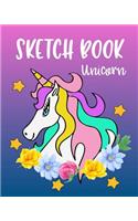 Sketch Book Unicorn: Blank Drawing Notebook