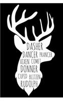 Dasher Dancer Prancer Vixen Comet Donner Cupid Blitzen Rudolph