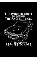 The winner is the one who refuses to lose: 6x9 Stock Car Racing - lined - ruled paper - notebook - notes