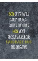 60% Of My Family Say I'm The Best Potter. The Other 40% Won't Receive A Fabulous Handmade Mug This Christmas
