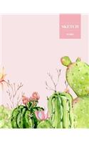 Sketch 110 Pages: Cactus Sketchbook for Kids, Teen and College Students - Succulent Llama Pattern