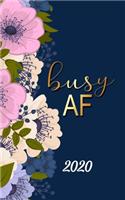 Busy AF: Daily Pocket Planner: Monthly and Weekly Calendar Schedule Organizer and Hand Lettering Notebook, Planner Organizer