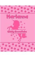 Marianna Giddy Snowflake: Personalized Draw & Write Book with Her Unicorn Name - Word/Vocabulary List Included for Story Writing