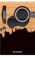 Notebook: Guitar Blank Lined Journal To Write In - Guitarist And Guitar Lover Gift Ideas For Men, Kids & Teens