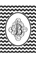 Monogram B 2018-2019 Coloring Academic Planner: Coloring Book Monthly Weekly Daily Black and White Chevron Student Calendar Planner 13 Months