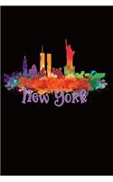 New York: 6 X 9 Notebook with 120 Lined Pages