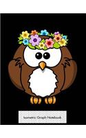 Isometric Graph Notebook: Aloha Owl Hoot Hoot Isometric 3D Graph Paper Notebook - 8.5 x 11 - 150 pages (75 sheets). Glossy Cover.