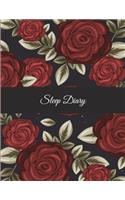 Sleep Diary: Red Rose Floral, Monitor Healthy Sleep Habits And Insomnia Large Print 8.5" x 11" Sleep Tracker Log Journal