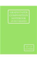 Graph Paper Composition Notebook: Grid Paper Notebook (Large), Quad Ruled 5 Squares Per Inch, Light Green Soft Cover
