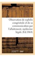 Observation de Syphilis Congénitale Et de Sa Communication Par l'Allaitement, Médecine Légale