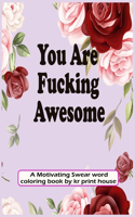 You Are Fucking Awesome: A Motivating Swear word coloring book For adults, 25 Hilarious, Rude and Funny Swearing Designs-(White Paper - Size 8.5x11)